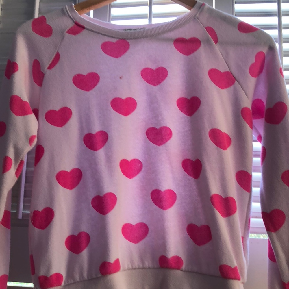 Forever 21 pink heart sweater